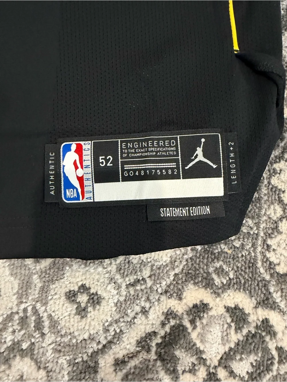 Devin Booker Phoenix Suns Jordan Authentic Jersey Black Size 52